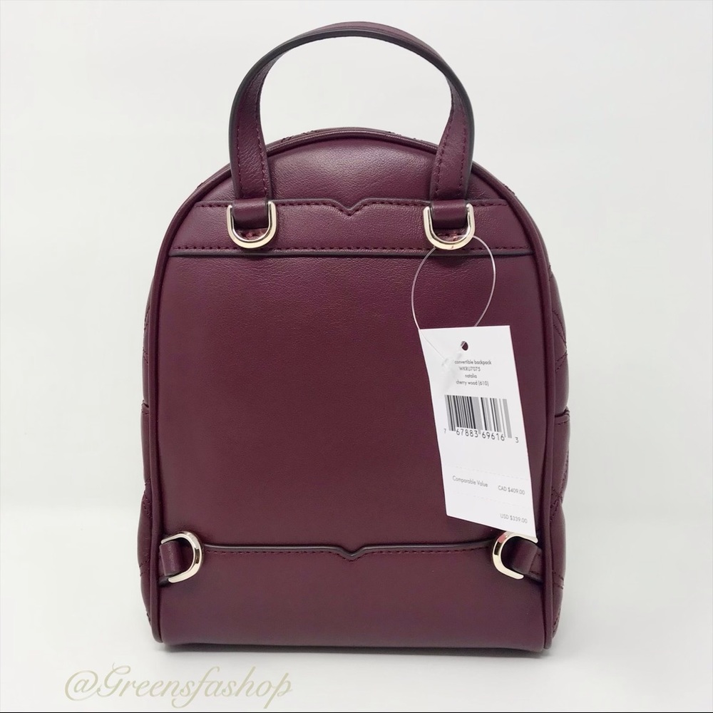 New Kate Spade Natalia Mini Backpack cherrywood MAKE ME AN OFFER ๐ - Picture 4 of 9